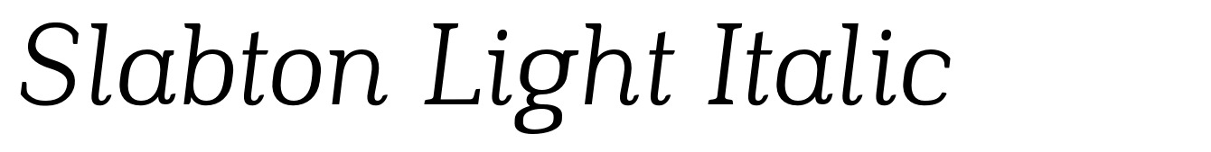 Slabton Light Italic